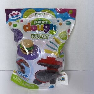 Planet Dough Tool Set 7 PCS Burger Creator~Play Dough Not IncludedNew & Sealed.